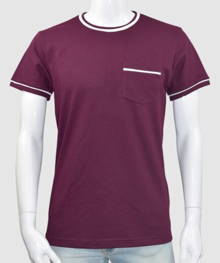 Playera Manga Corta con Bolsa Hombre