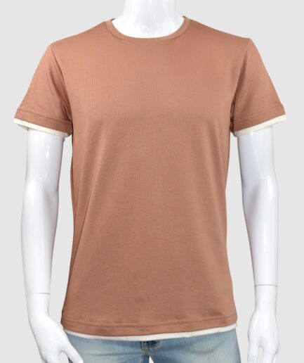 Playera Manga Corta Textura "LINEAS" Hombre