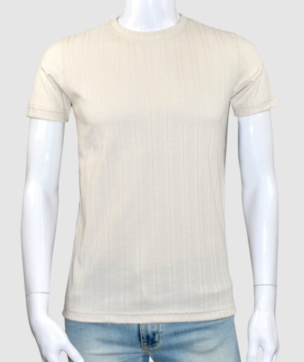 Playera Manga Corta Lisa Rayada Hombre