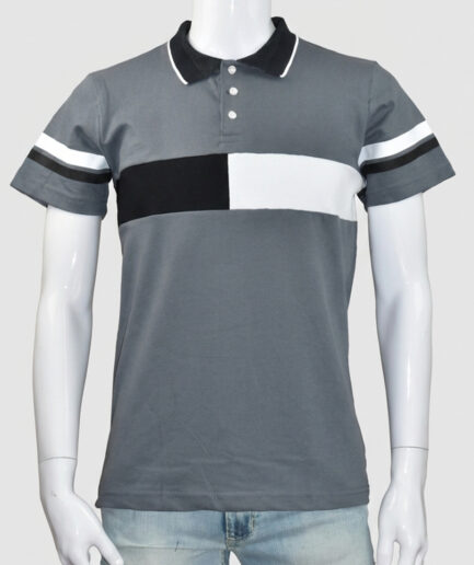 Playera Polo Manga Corta con Aplicación en Pecho Hombre