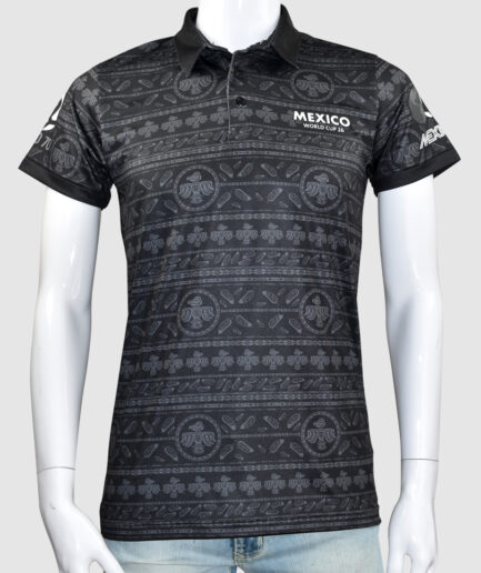 Playera Polo Manga Corta Full Print "MEXICO" Hombre