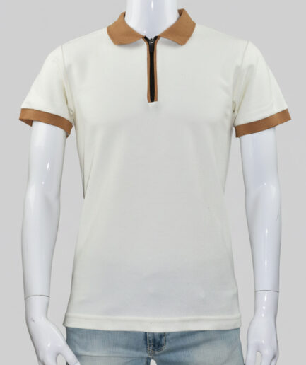 Playera Polo Manga Corta con Cierre Hombre