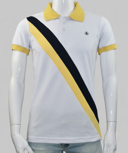 Playera Polo Fraccionada y con Escudo Hombre